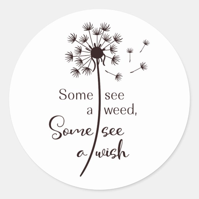 Some See A Weed Some See A Wish Sticker (Front)