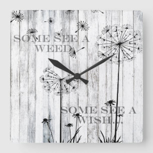 Some See A Weed Square Wall Clock