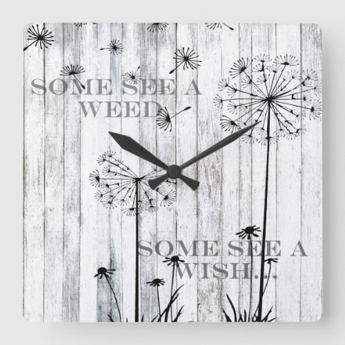 Some See A Weed Square Wall Clock