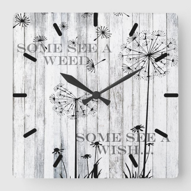 Some See A Weed Square Wall Clock (Front)