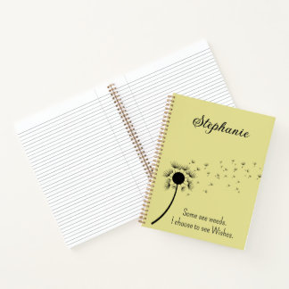 Some See Weeds, I Choose to See Wishes-Dandelion Notebook