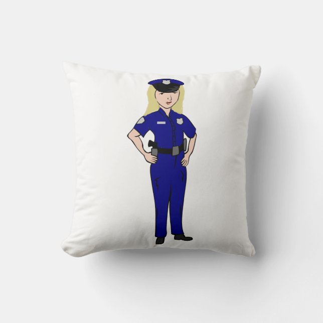 Some Women Clean House Police Officer Humor Throw Pillow (Front)