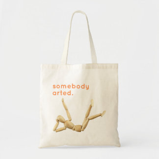 Somebody Arted Art Garage Tote Bag