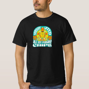 Somebody Ated All My Podado Chips - Retro Groovy T-Shirt