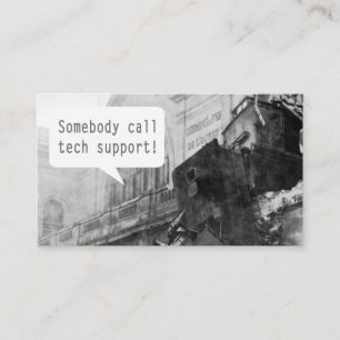 Somebody Call Tech Support Train Wreck Business Card