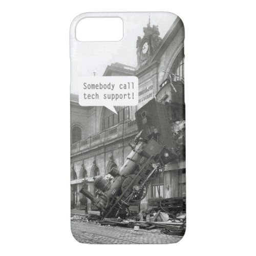 Somebody Call Tech Support Train Wreck iPhone 87 Case