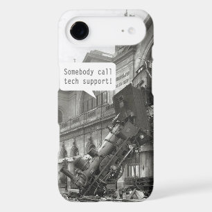 Somebody Call Tech Support Train Wreck iPhone 17 Air Case