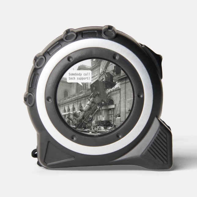 Somebody Call Tech Support Train Wreck Tape Measure (Front)