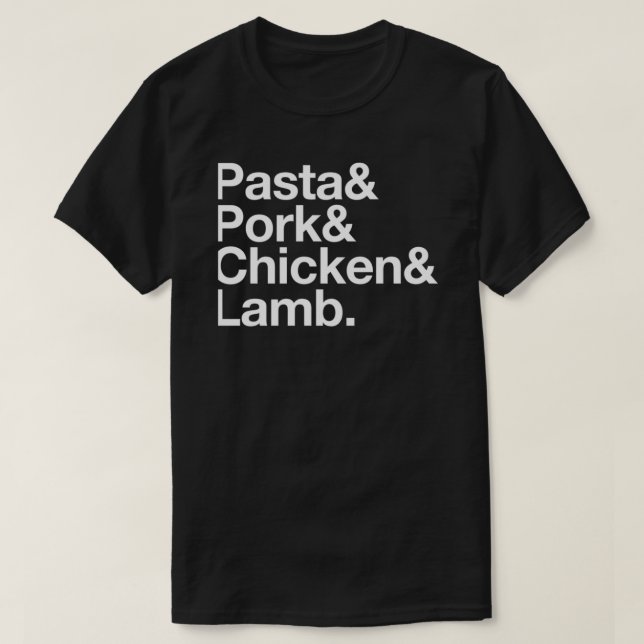 Somebody Feed Phil Theme Song The Art of Pasta, Po T-Shirt (Design Front)
