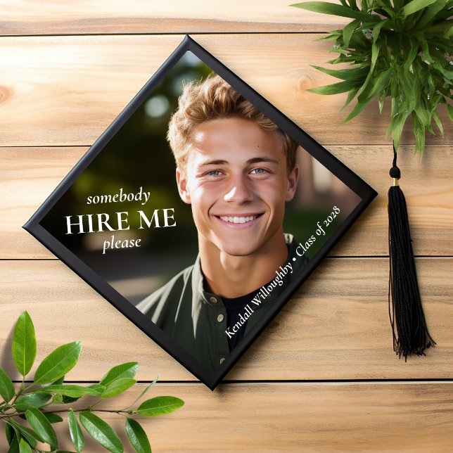 Somebody Hire Me Funny Graduation Cap Topper (Creator Uploaded)