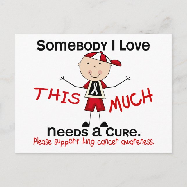 Somebody I Love - Lung Cancer (Boy) Postcard (Front)