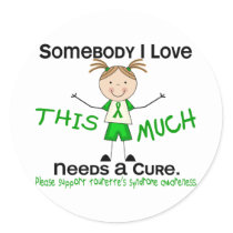 Somebody I Love - Tourettes Syndrome (Girl) Classic Round Sticker