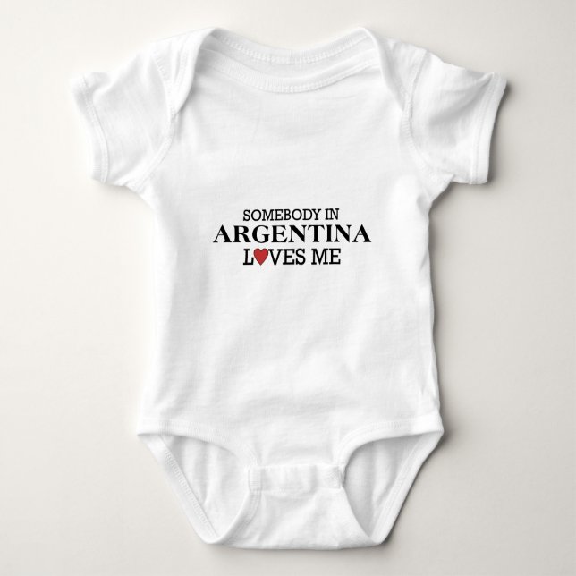 Somebody In Argentina Baby Bodysuit (Front)