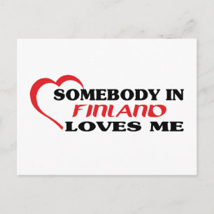 Somebody in Finland Loves Me Postcard