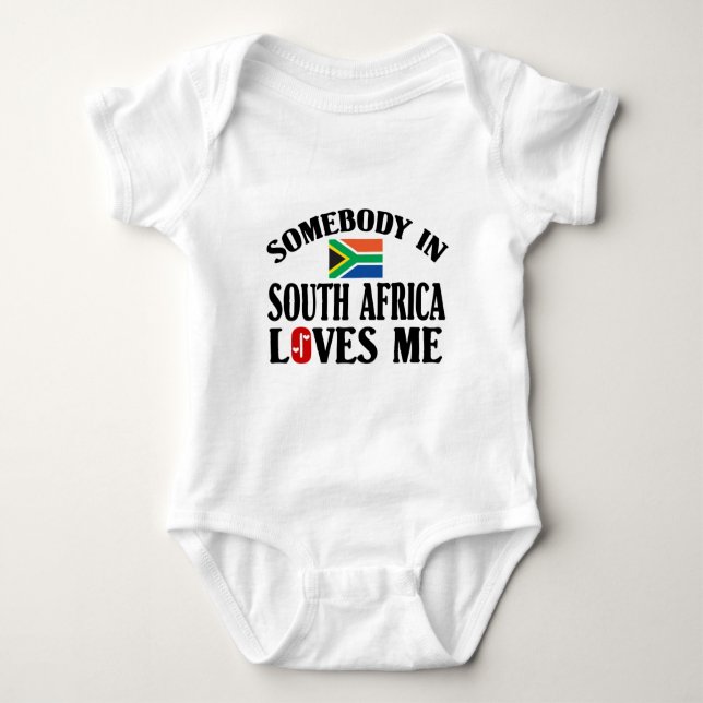 Somebody In South Africa Baby Bodysuit (Front)