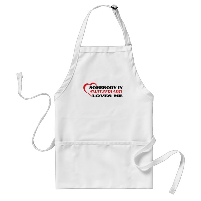 Somebody in Switzerland Loves Me Adult Apron (Front)
