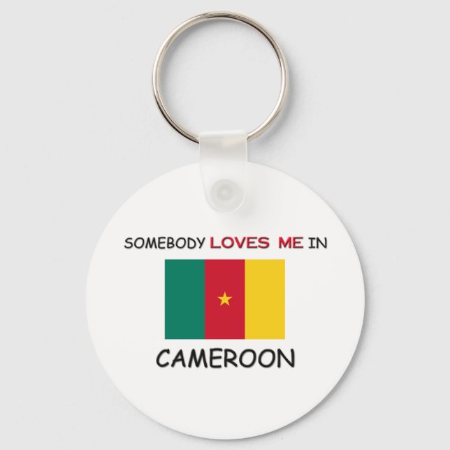 Somebody Loves Me In CAMEROON Keychain (Front)