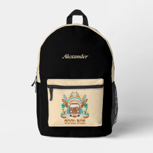 Somebodys Cool Son Vintage Car Retro 80s Vibe Printed Backpack