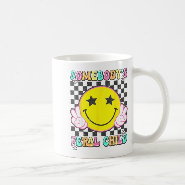 Somebody's Feral Child Toddler Girl And Boy Funny  Coffee Mug (Right)