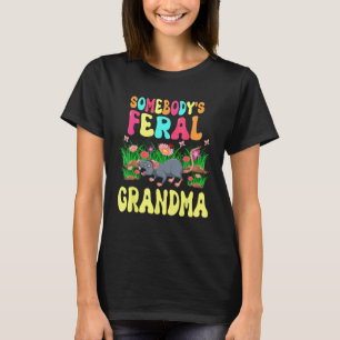 Somebody's Feral Grandma Cute Rat Bow Tie Flowers T-Shirt