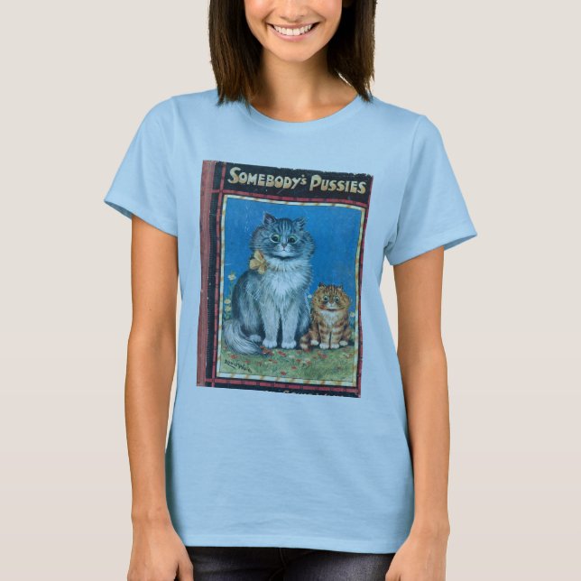 Somebody's Pussies Babydoll T by Artist Louis Wain T-Shirt (Front)
