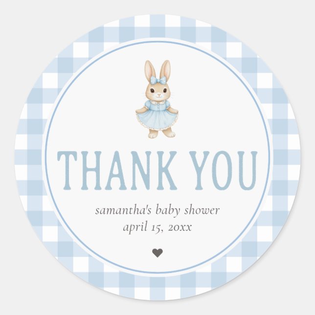 Somebunny Baby Shower Classic Round Sticker (Front)