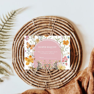 Somebunny Baby Shower  diaper raffle request Enclosure Card