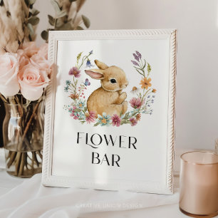 Somebunny Baby Shower Flower Bar Poster