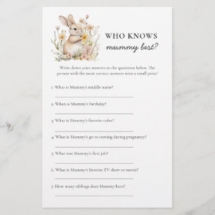 Somebunny Baby Shower Game: Who Knows Mummy Best?