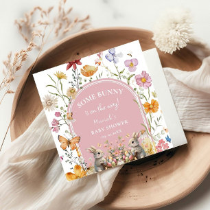 SomeBunny Easter Wildflower Baby Shower Napkins