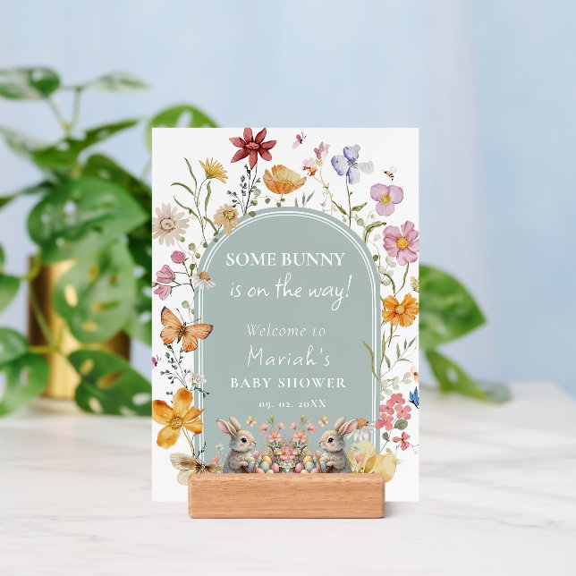 SomeBunny Easter Wildflower Baby Shower welcome  Holder (Insitu 3)