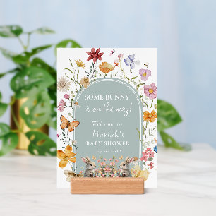 SomeBunny Easter Wildflower Baby Shower welcome  Holder