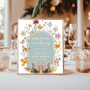 SomeBunny Easter Wildflower Baby Shower welcome Poster