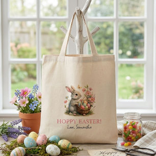 SomeBunny Easter Wildflower Hoppy Easter Tote Bag