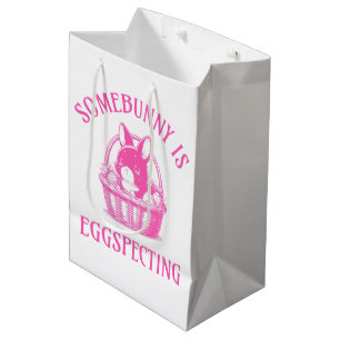 Somebunny Is Eggspecting Pregnancy Announcement  Medium Gift Bag