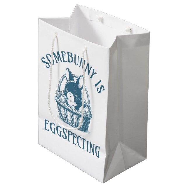 Somebunny Is Eggspecting Pregnancy Announcement  Medium Gift Bag (Front Angled)