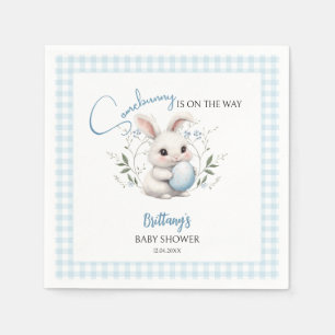 Somebunny is on the Way Boy Easter Baby Shower Napkins