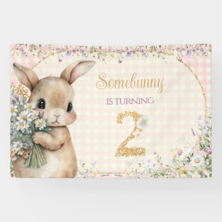 Somebunny is Turning 2 Birthday Party Banner