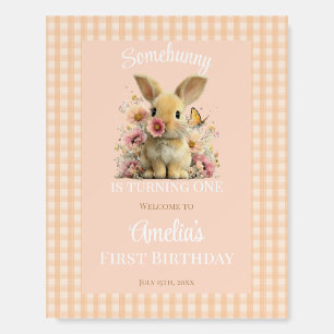 Somebunny is Turning One Foam Board Welcome Sign