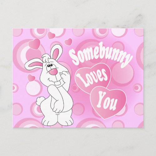 Somebunny Love You Bunny Postcard