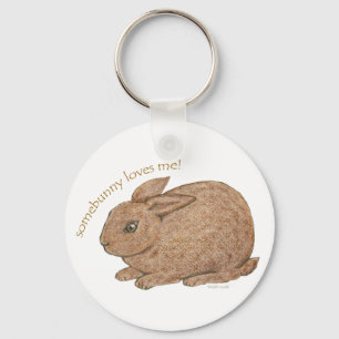 Somebunny Loves Me key chain
