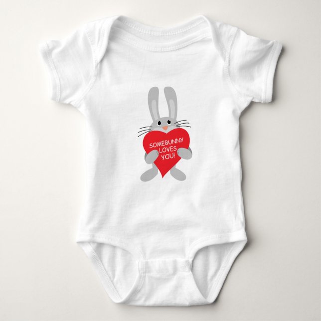 somebunny loves you! baby bodysuit (Front)