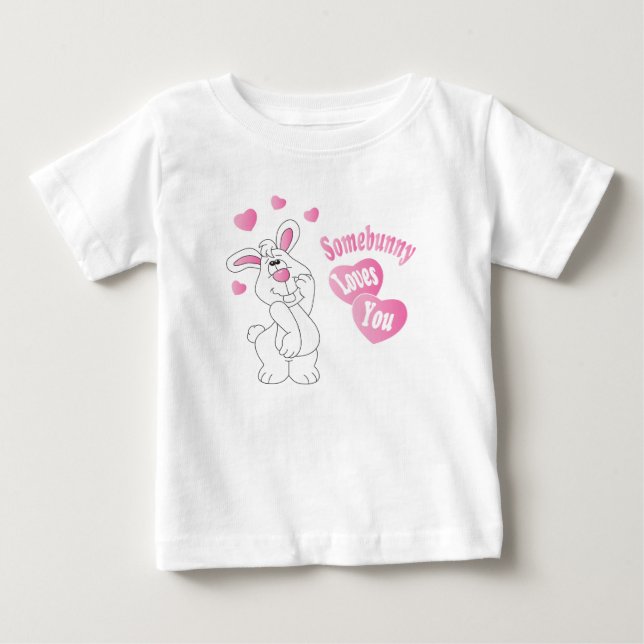 Somebunny Loves You Easter Bunny Baby T-Shirt (Front)