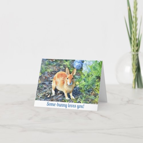 Somebunny Loves You Greeting Card _ Blank