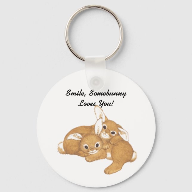 Somebunny Loves You Keychain (Front)