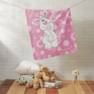 Somebunny Loves You Personalize Baby Blanket