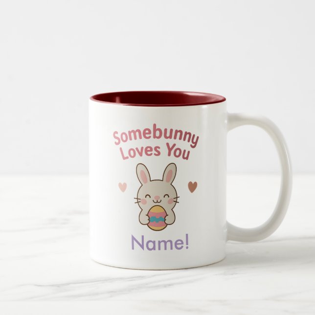 Somebunny Loves You - Personalized Easter Mug (Right)