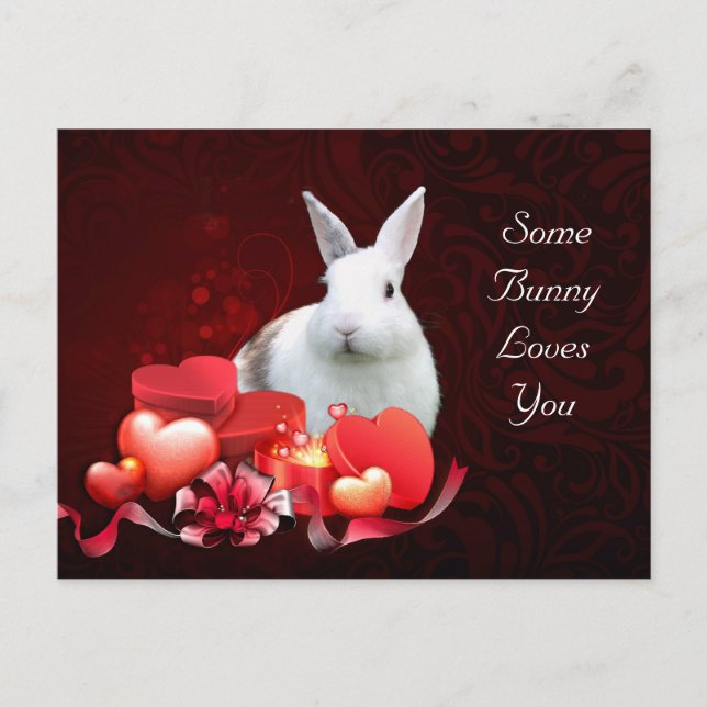 Somebunny loves you postcard (Front)