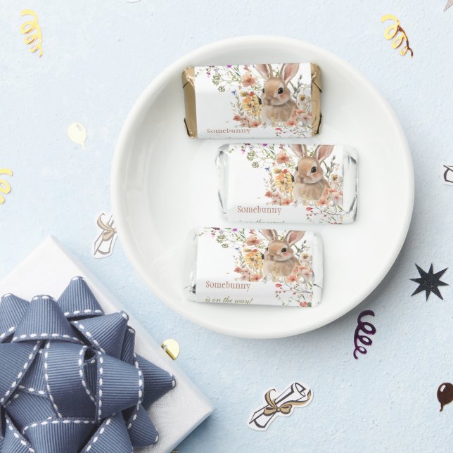 Somebunny on the way Easter Wildflower baby Shower Hershey's Miniatures (Party)