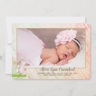 Somebunny Photo Birth Announcement